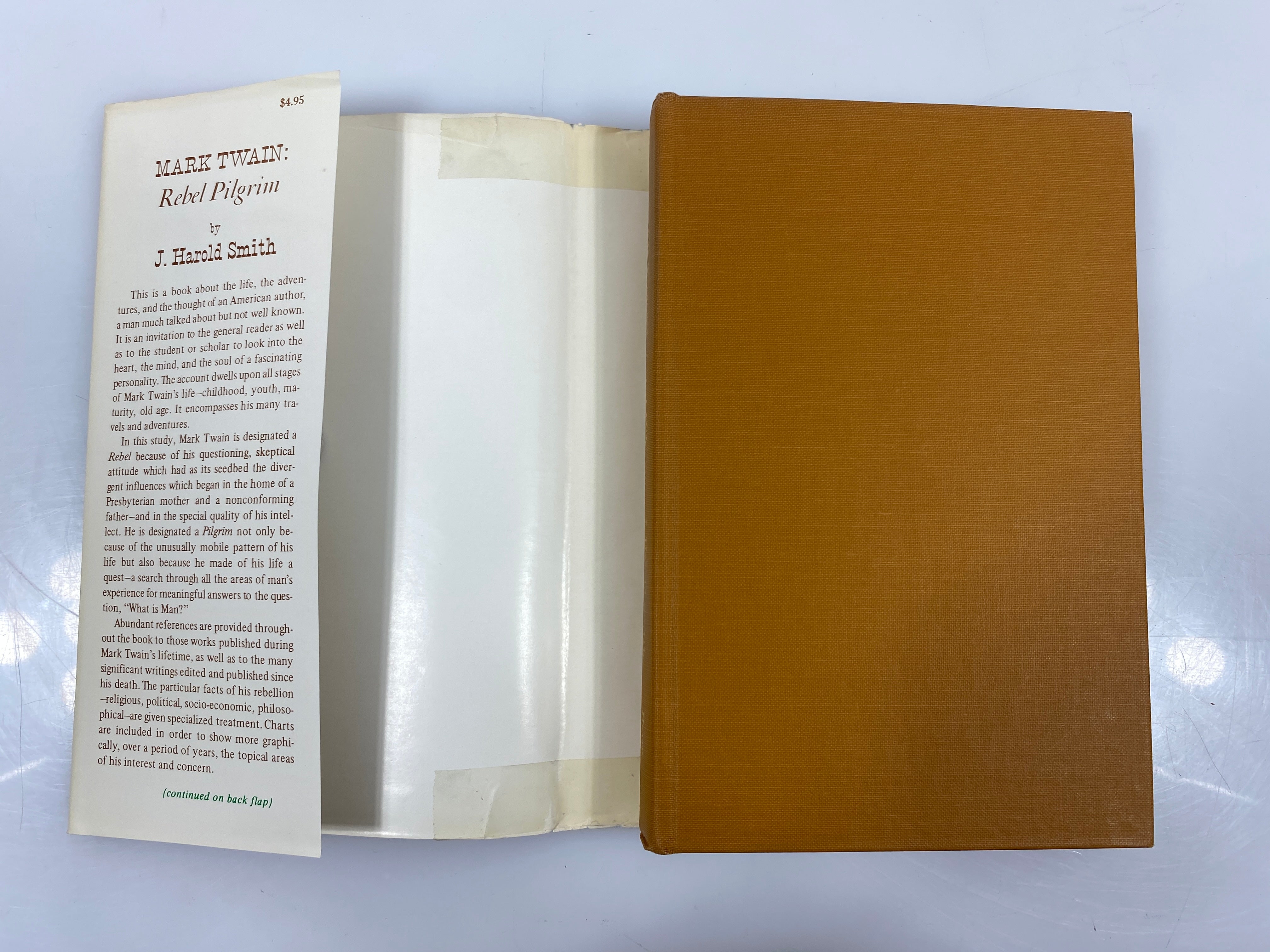 *Signed* Mark Twain Rebel Pilgrim by J Harold Smith 1973 HCDJ