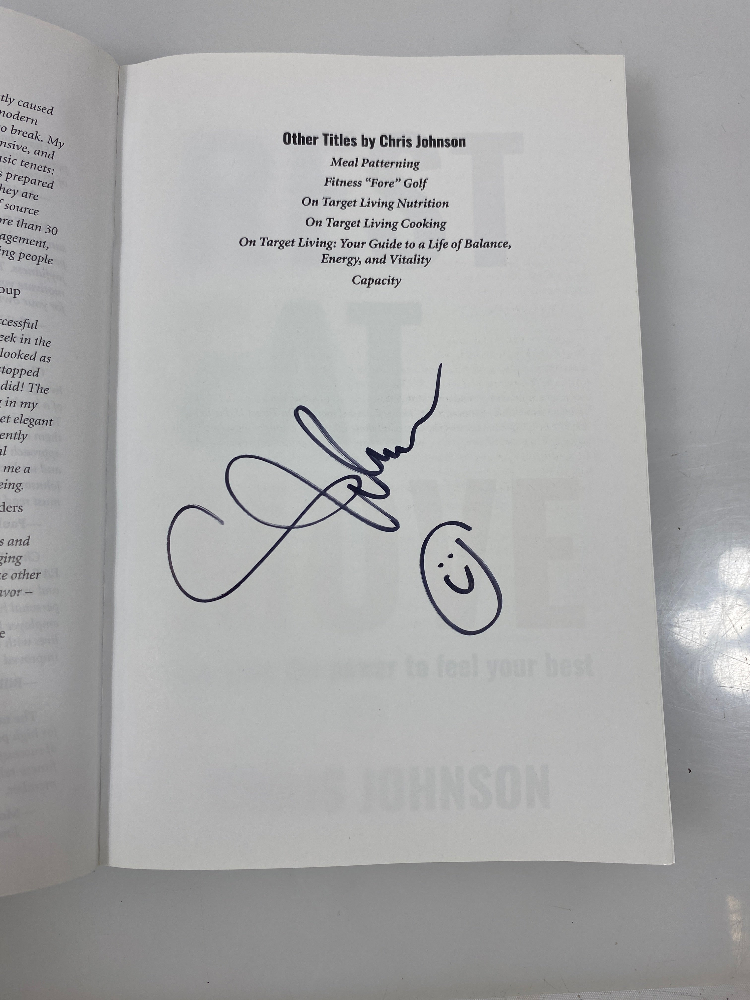 Signed Rest Eat Move by Chris Johnson 2021 1st Ed. SC