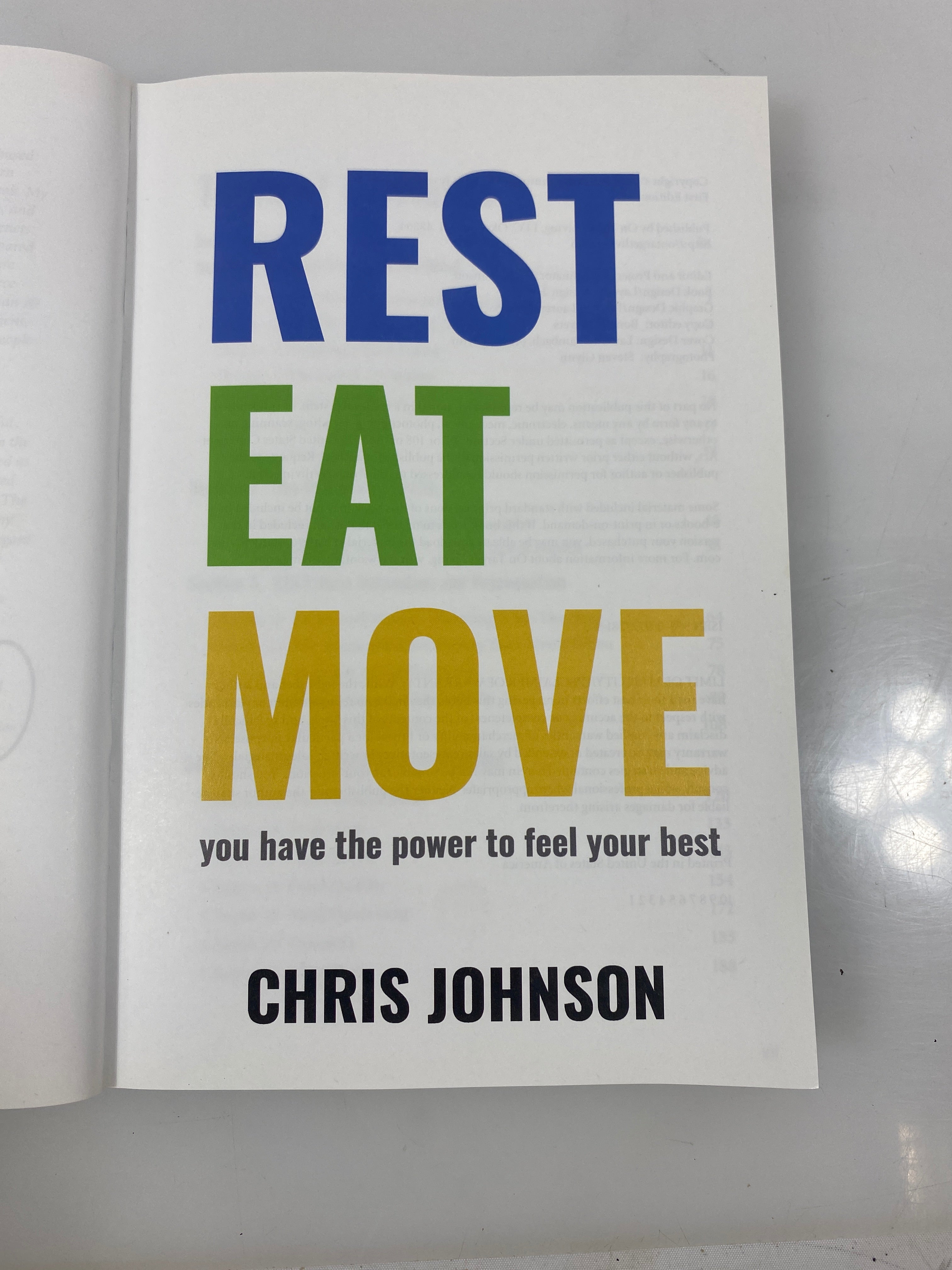 Signed Rest Eat Move by Chris Johnson 2021 1st Ed. SC