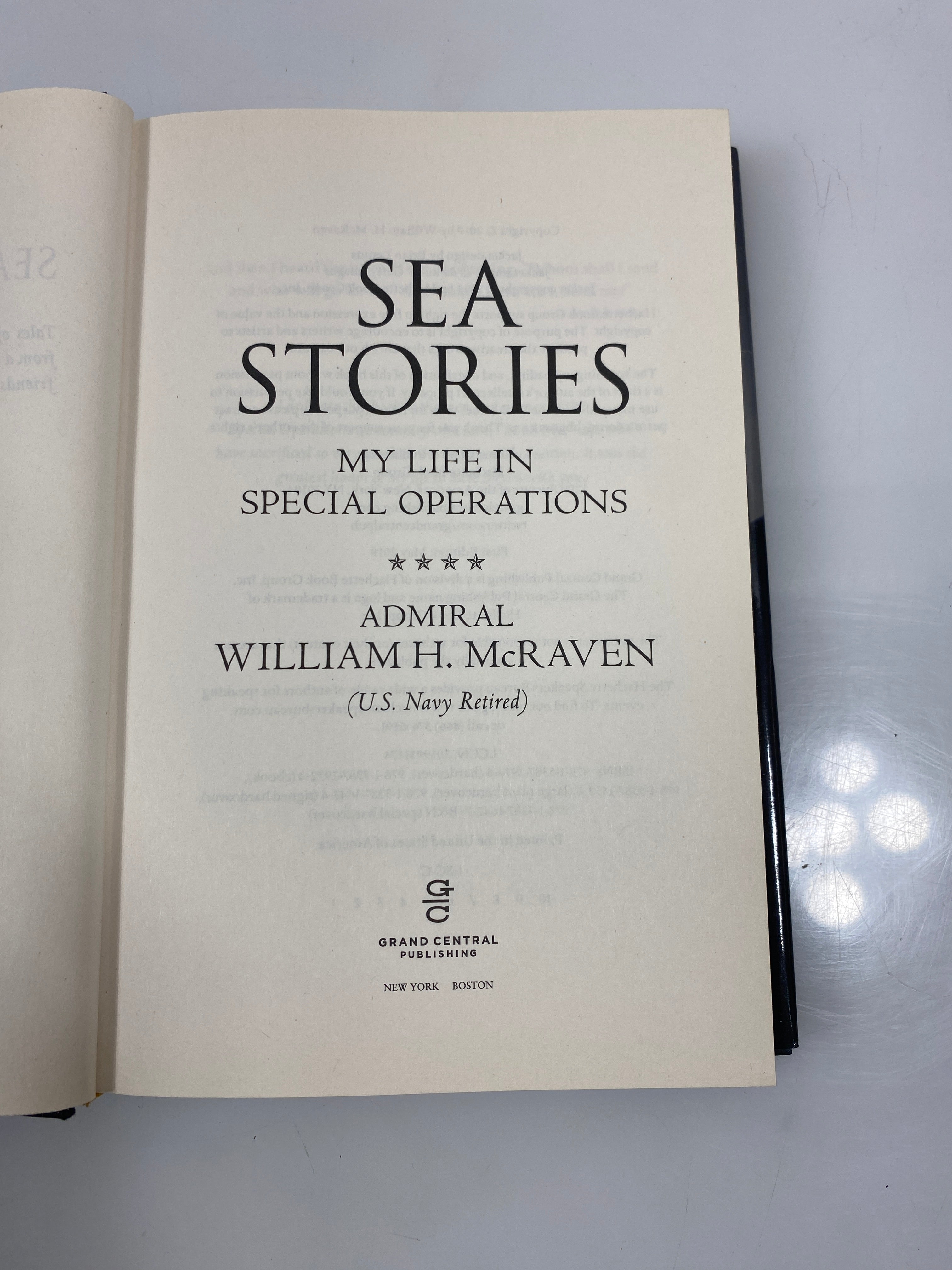 Signed Sea Stories by William H. McRaven 2019 HCDJ