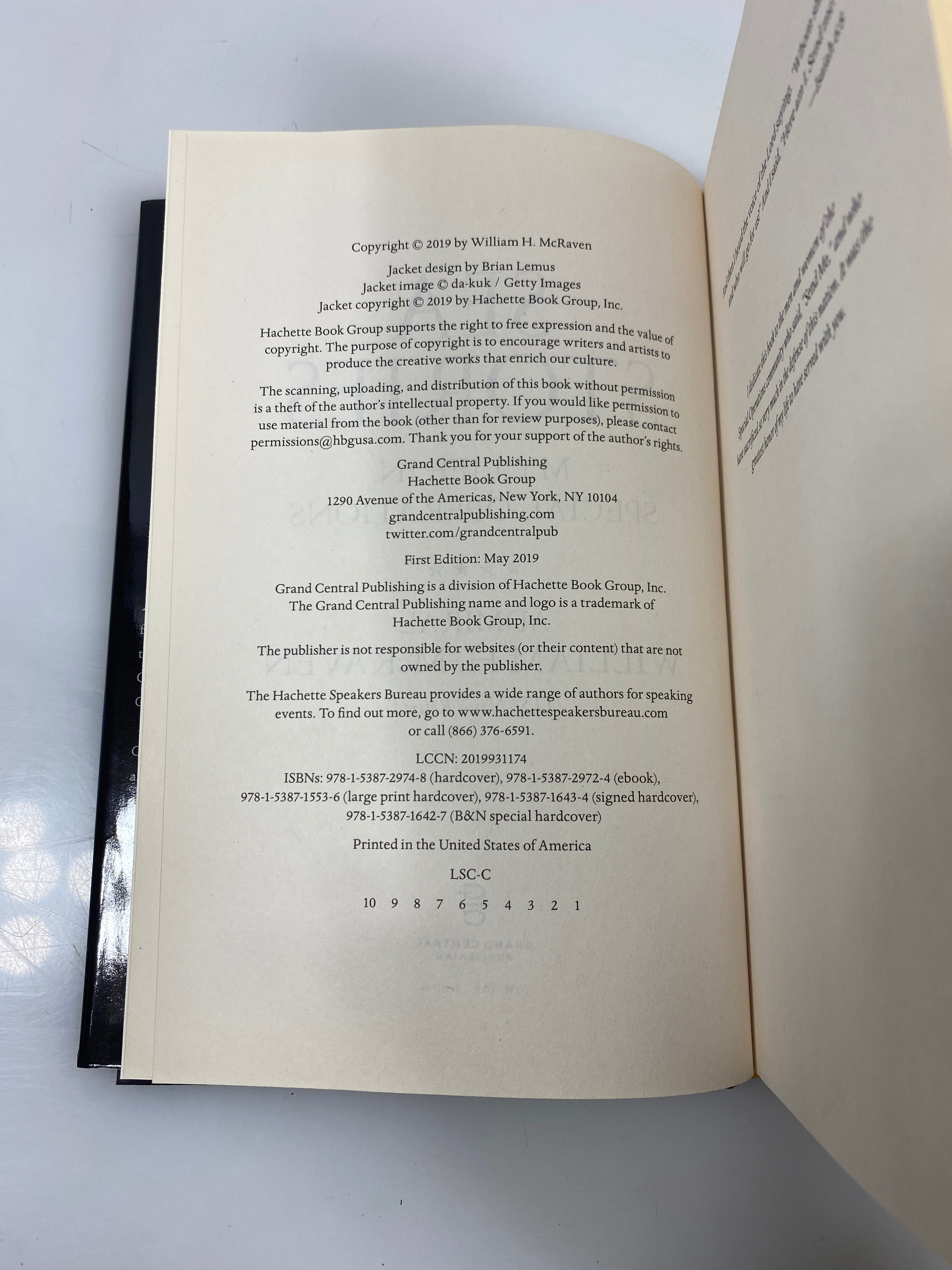 Signed Sea Stories by William H. McRaven 2019 HCDJ