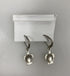Silver Blue and Purple Crystal Turtle Earrings