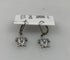 Silver Blue and Purple Crystal Turtle Earrings