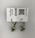 Silver Blue Bird Bead Earrings