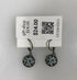 Silver Blue Crystal Tree of Life Earrings