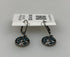 Silver Blue Crystal Tree of Life Earrings
