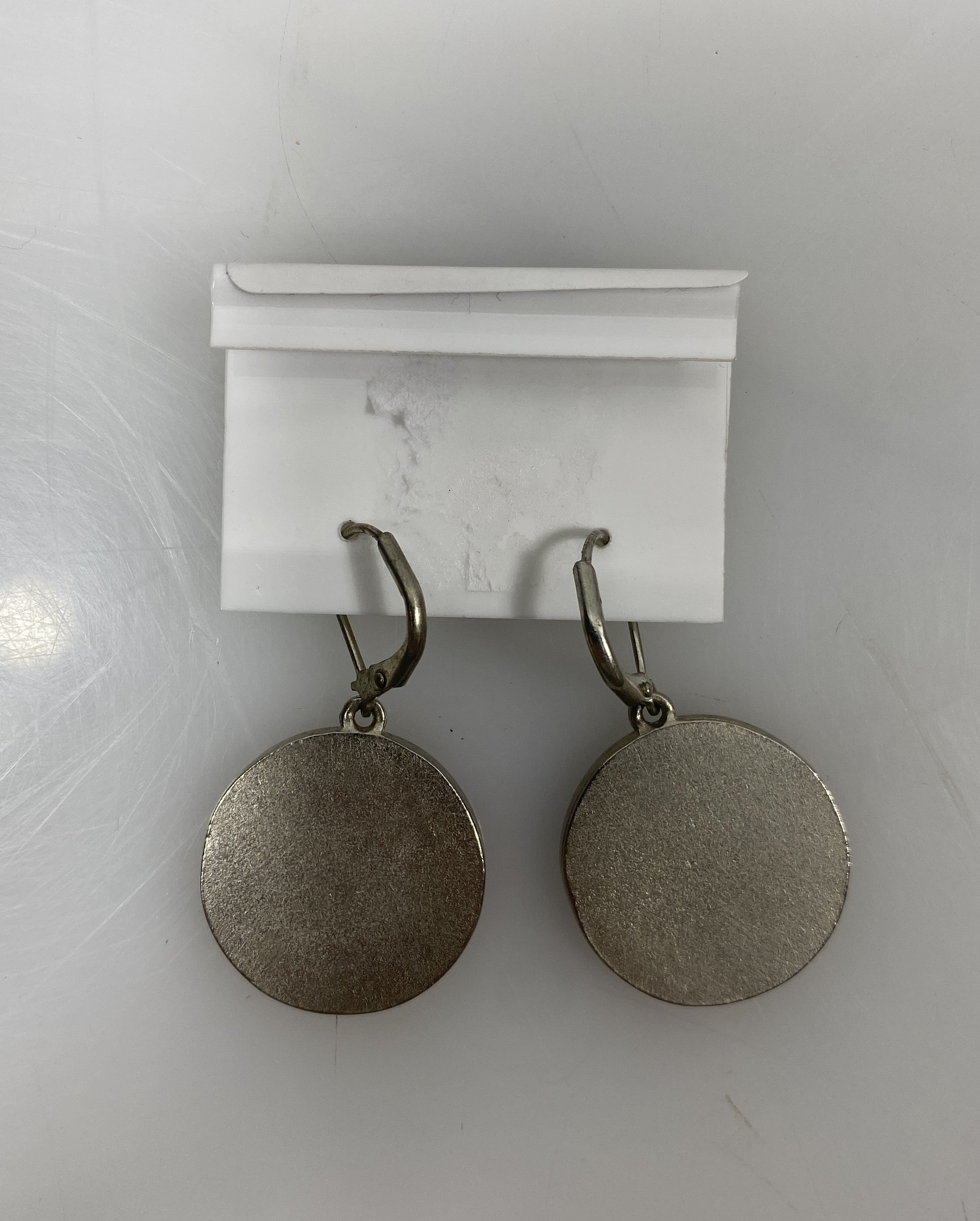 Silver Enamel Blue Bird Dangle Earrings