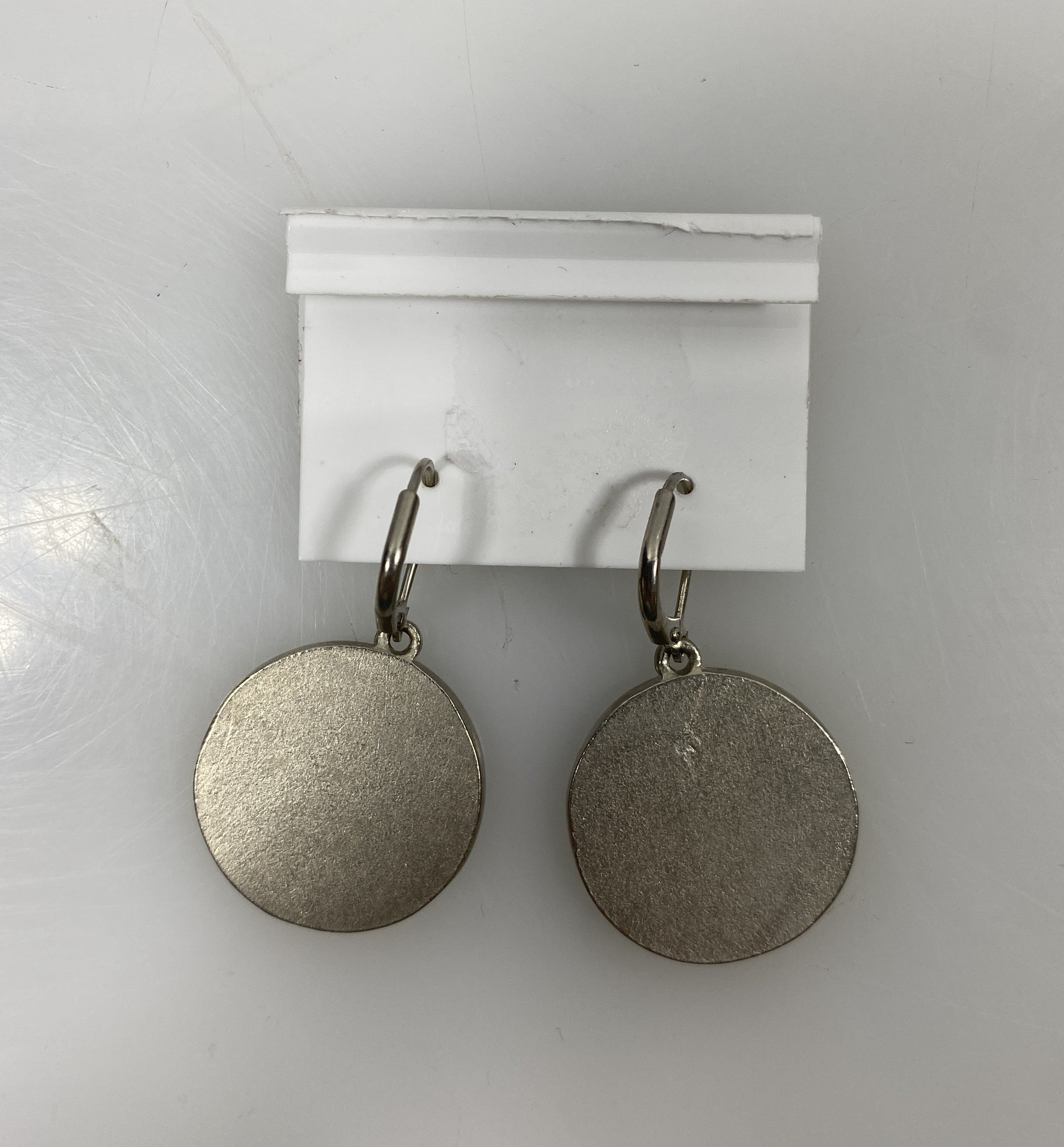 Silver Enamel Pair of Birds Dangle Earrings