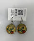 Silver Enamel Pair of Birds Dangle Earrings