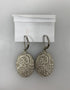 Silver Enamel Paisley Dangle Earrings