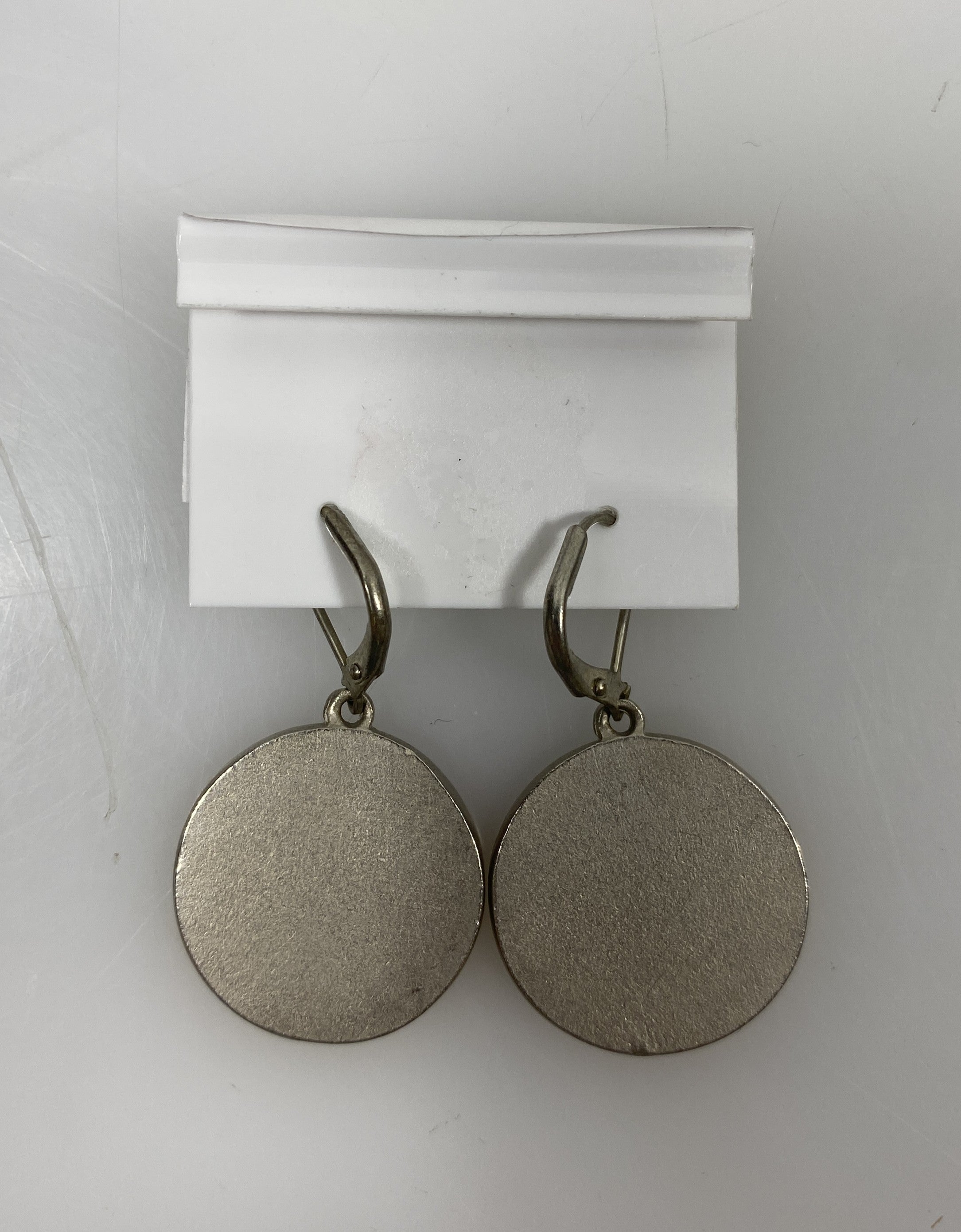 Silver Enamel Pink Bird Dangle Earrings