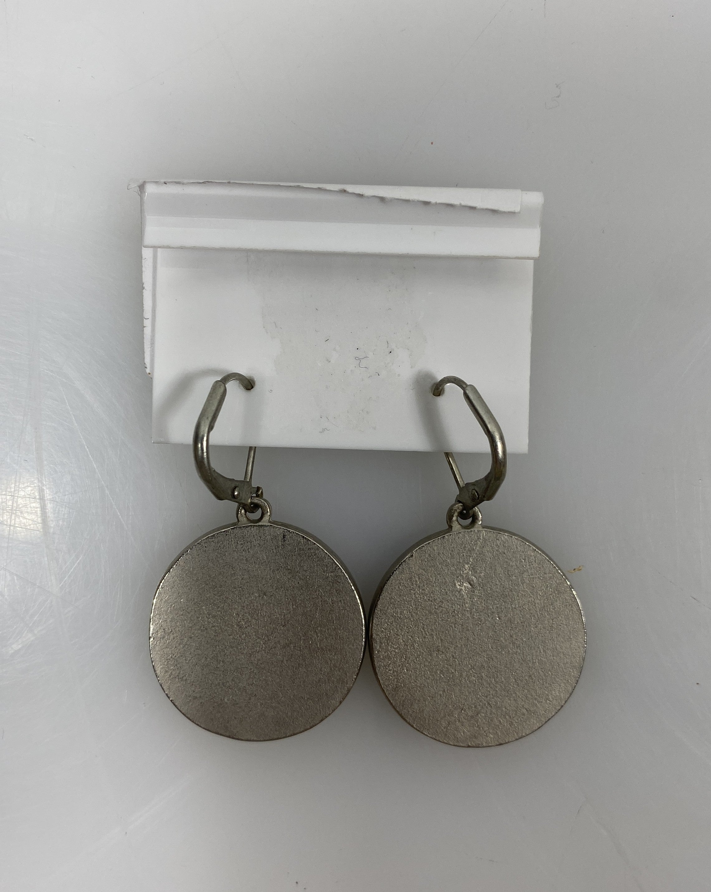 Silver Enamel Red Bird Dangle Earrings