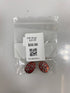 Silver Enamel Red Flower Earrings