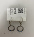 Silver Filigree Multi Blue Crystal Hoop Earrings