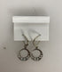 Silver Filigree Multi Blue Crystal Hoop Earrings