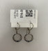 Silver Filigree Multi Purple Crystal Hoop Earrings