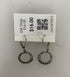 Silver Filigree Pink and Purple Crystal Hoop Earrings
