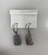 Silver Green Buddha Pendant Earrings