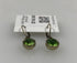 Silver Green Crystal Dangle Earrings