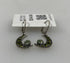 Silver Green Crystal Moon Earrings