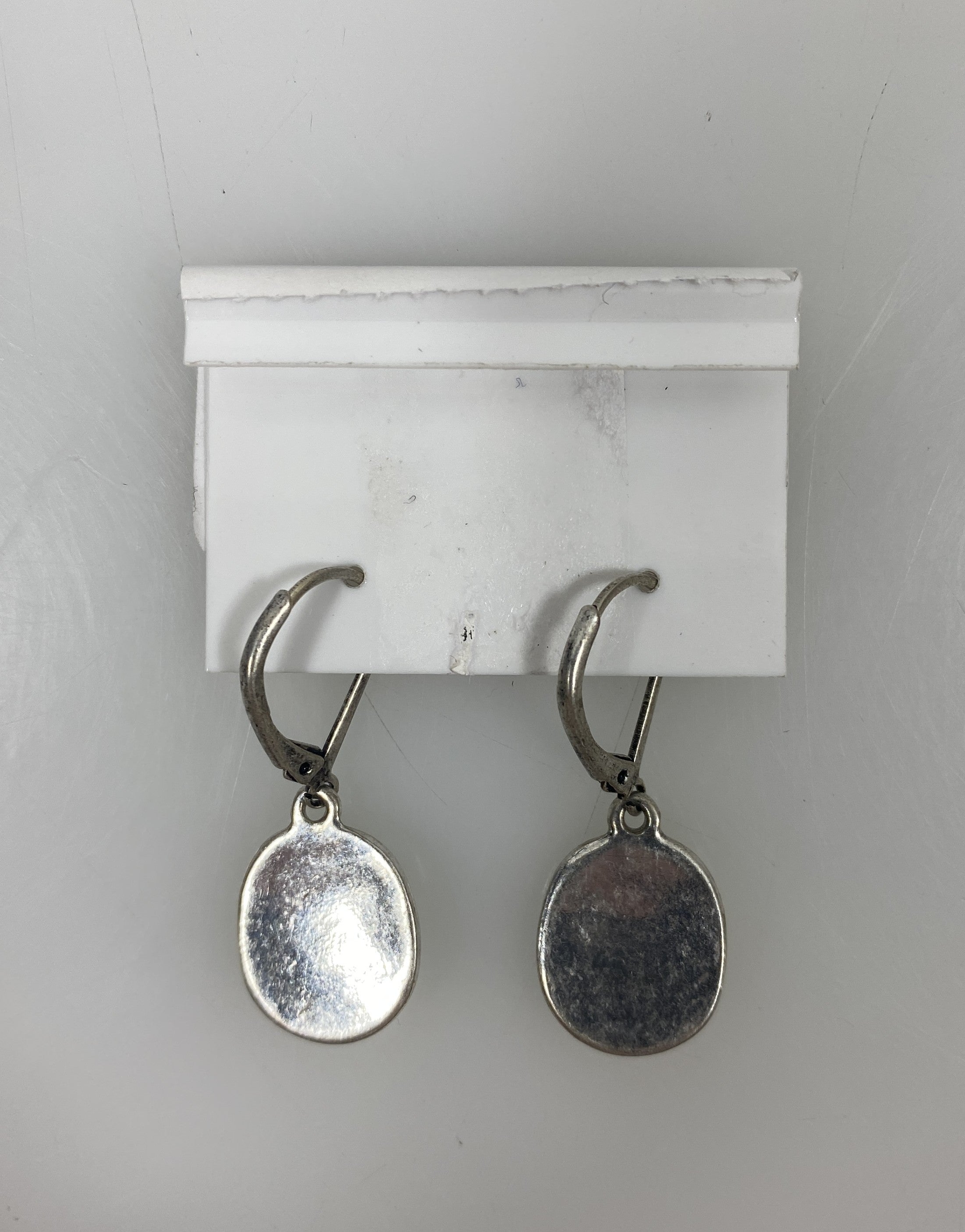 Silver Green Little Lotus Earrings