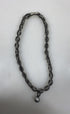 Silver Knotted Spring Wire Clasp Necklace