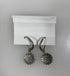 Silver Light Blue Crystal Sunflower Earrings