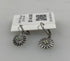 Silver Light Blue Crystal Sunflower Earrings