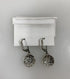 Silver Light Blue Crystal Tree of Life Earrings