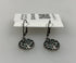 Silver Light Blue Crystal Tree of Life Earrings
