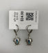 Silver Multi Blue Crystal Turtle Earrings