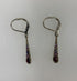 Silver Multi Purple Crystal Teardrop Earrings