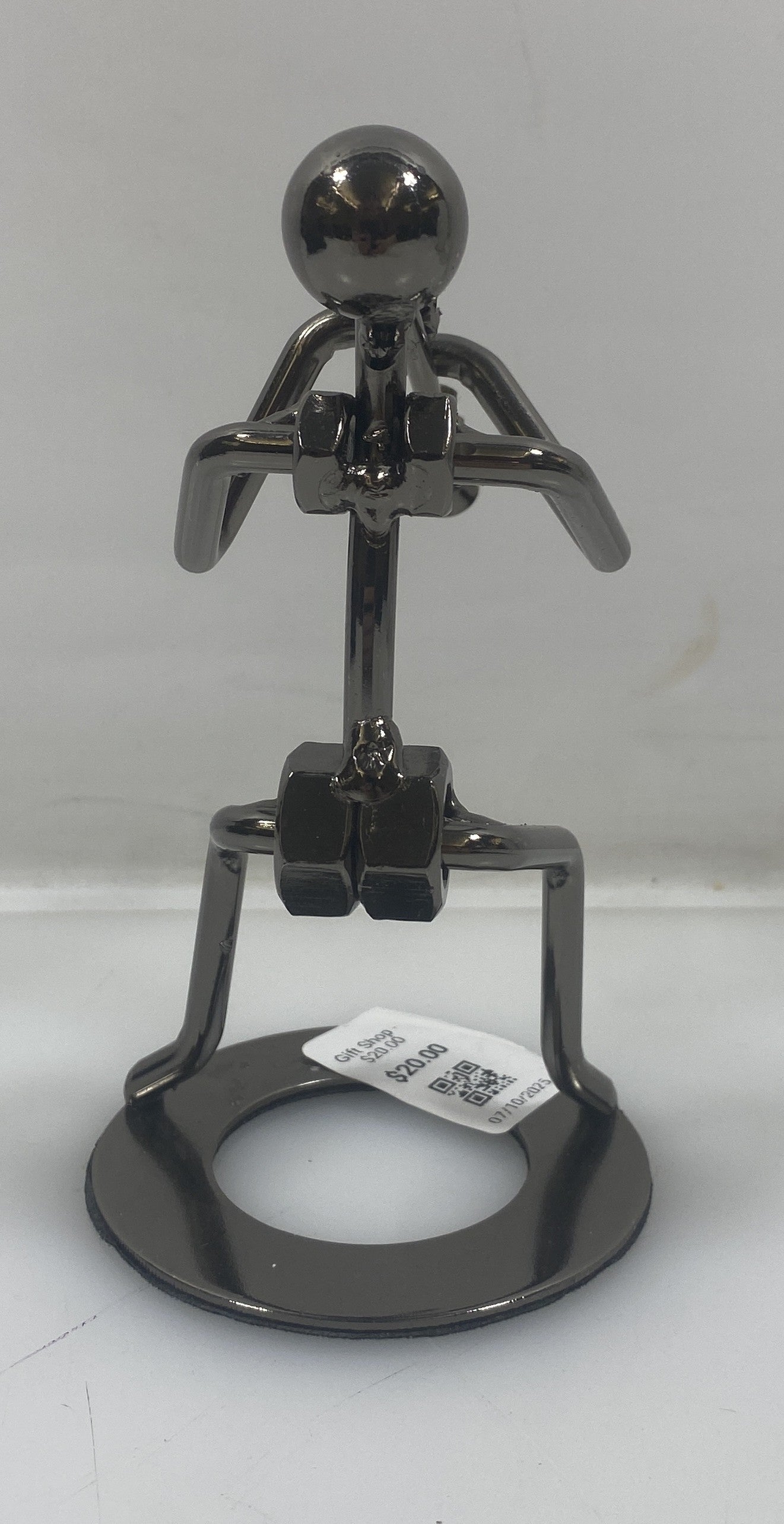 Silver Nuts and Bolts Clarinetist Metal Figurine