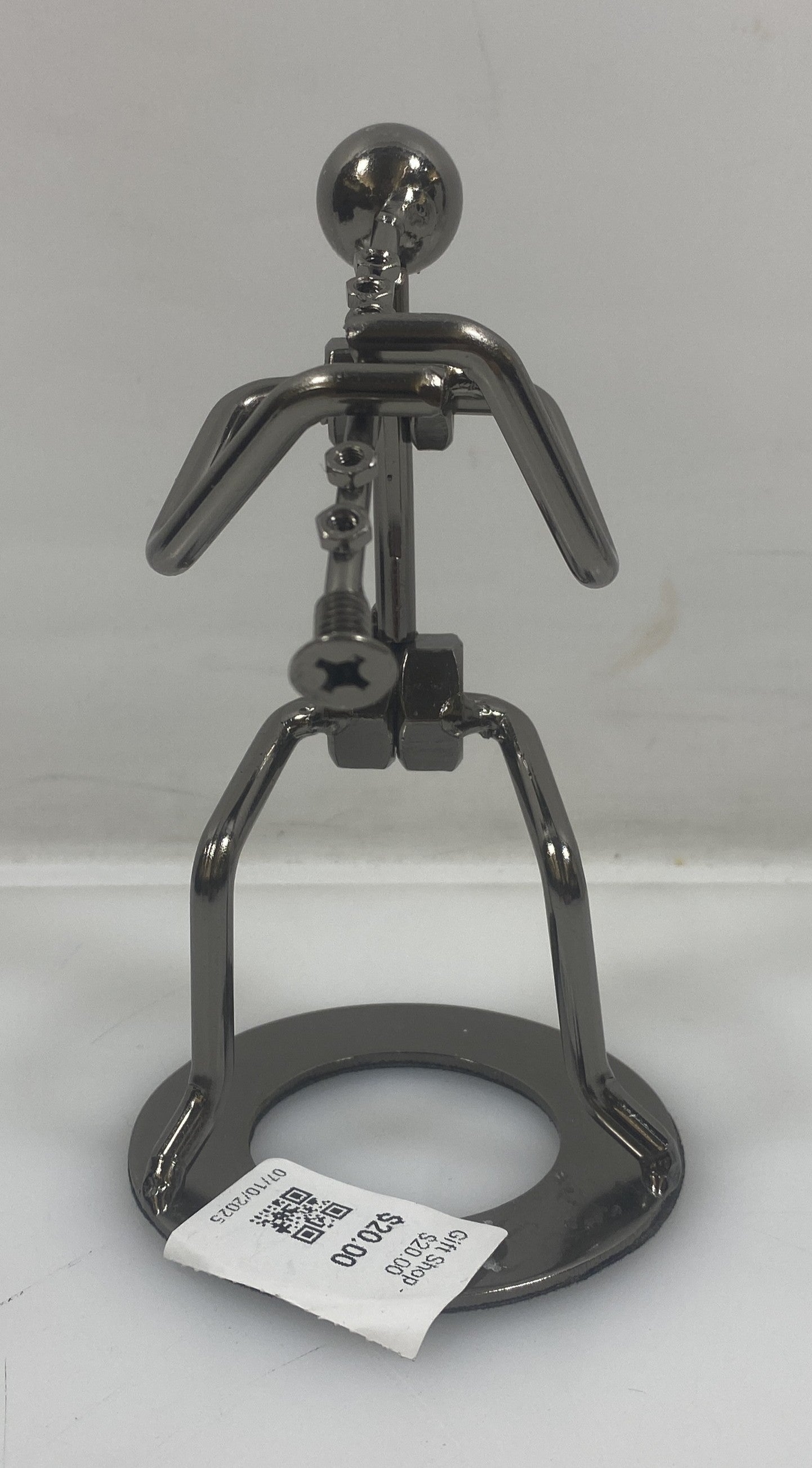 Silver Nuts and Bolts Clarinetist Metal Figurine