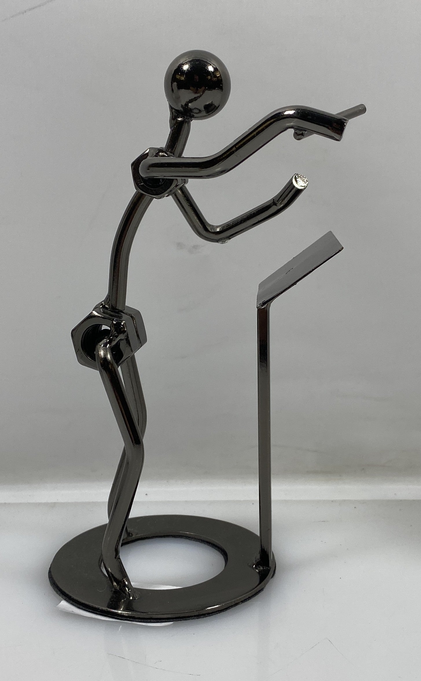Silver Nuts and Bolts Conductor Metal Figurine