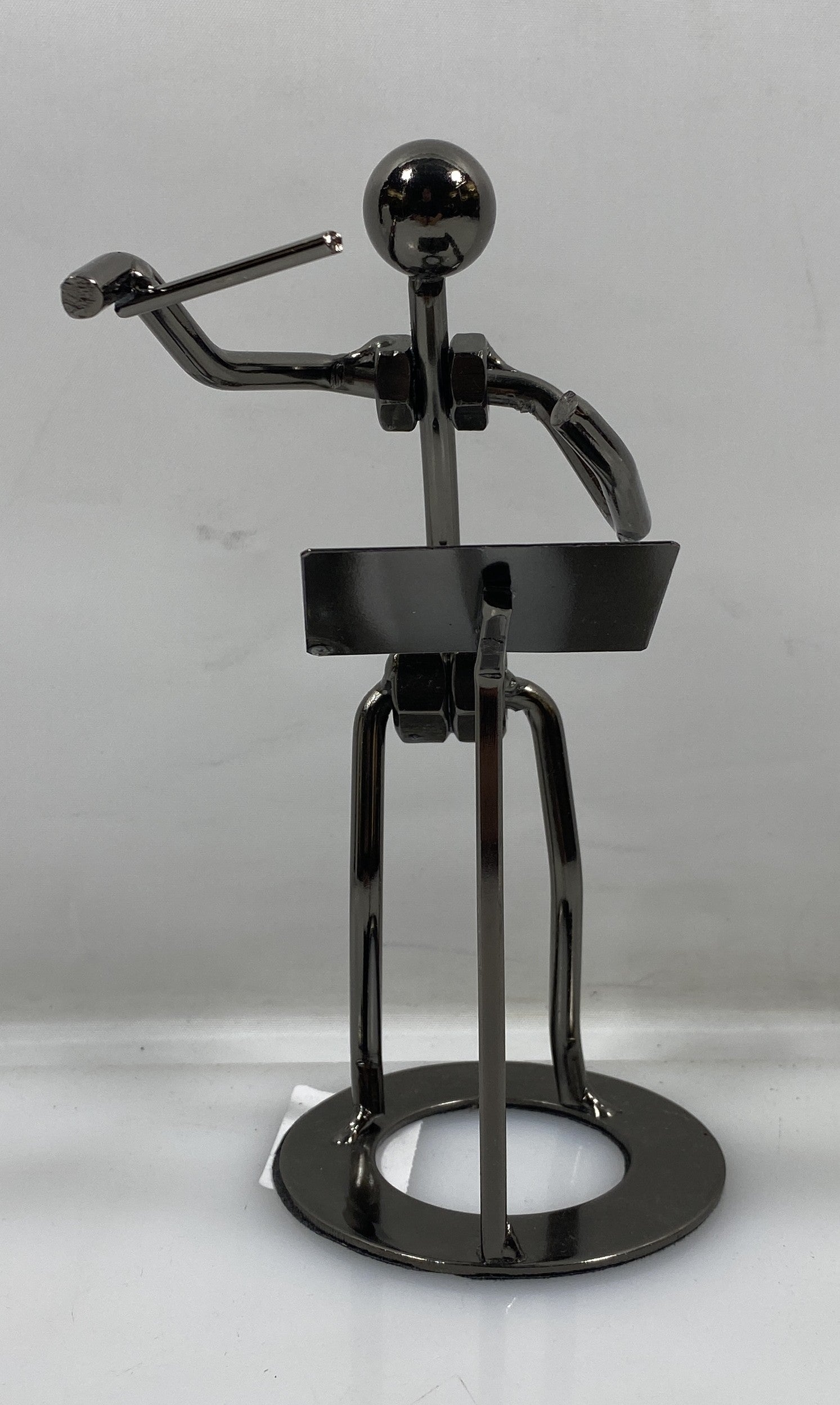 Silver Nuts and Bolts Conductor Metal Figurine