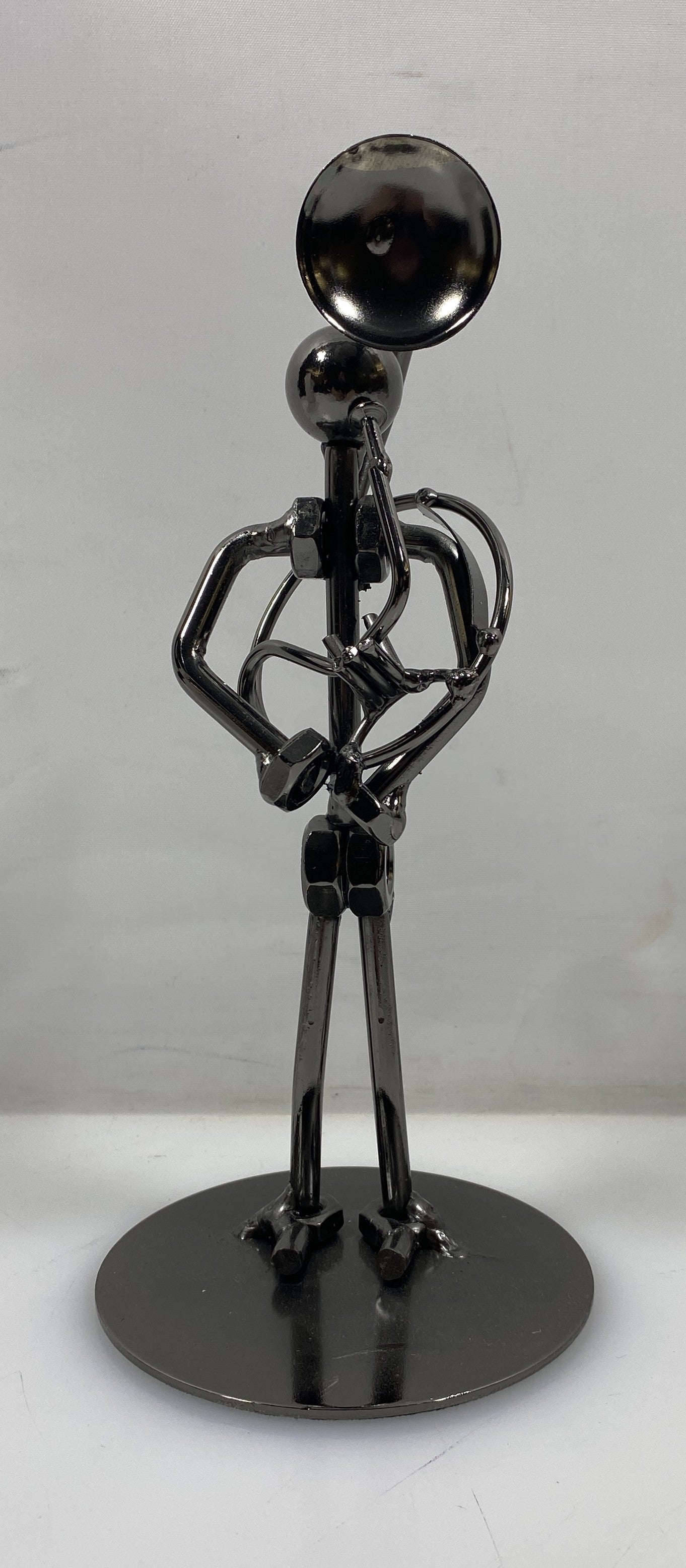 Silver Nuts and Bolts Sousaphone Player Metal Figurine