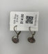 Silver Pink Crystal Sunflower Earrings
