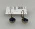 Silver Purple Crystal Dangle Earrings