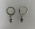 Silver Purple Gem Star Earrings
