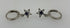 Silver Purple Gem Star Earrings