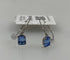Silver Rectangular Light Purple Crystal Dangle Earrings