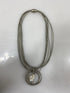 Silver Spring Set Clasp Crystal Necklace