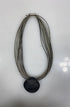 Silver Spring Wire Clasp Pendant Necklace