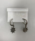 Silver Starburst Blue Natural Stone Earrings