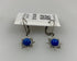 Silver Starburst Blue Natural Stone Earrings