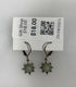 Silver Starburst Light Grey Natural Stone Earrings