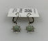 Silver Starburst Light Grey Natural Stone Earrings
