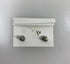 Silver Stud Gold Gem Earrings