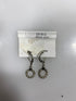 Silver Teal Gem Ring Earrings
